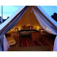 6m bell tent with log burner located near Whitby