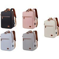 Water-Resistant Travel Laptop Backpack with USB Charging Port - 16-Inch Compartment