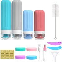 Portable Leak-Proof Silicone Travel Bottle Set for Toiletries & Creams | Wowcher