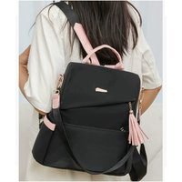 Women's Anti-Theft Travel Backpack - Large PU Leather Holdall