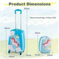 Kids Suitcase & Children's Travel Backpack Set - Lightweight
